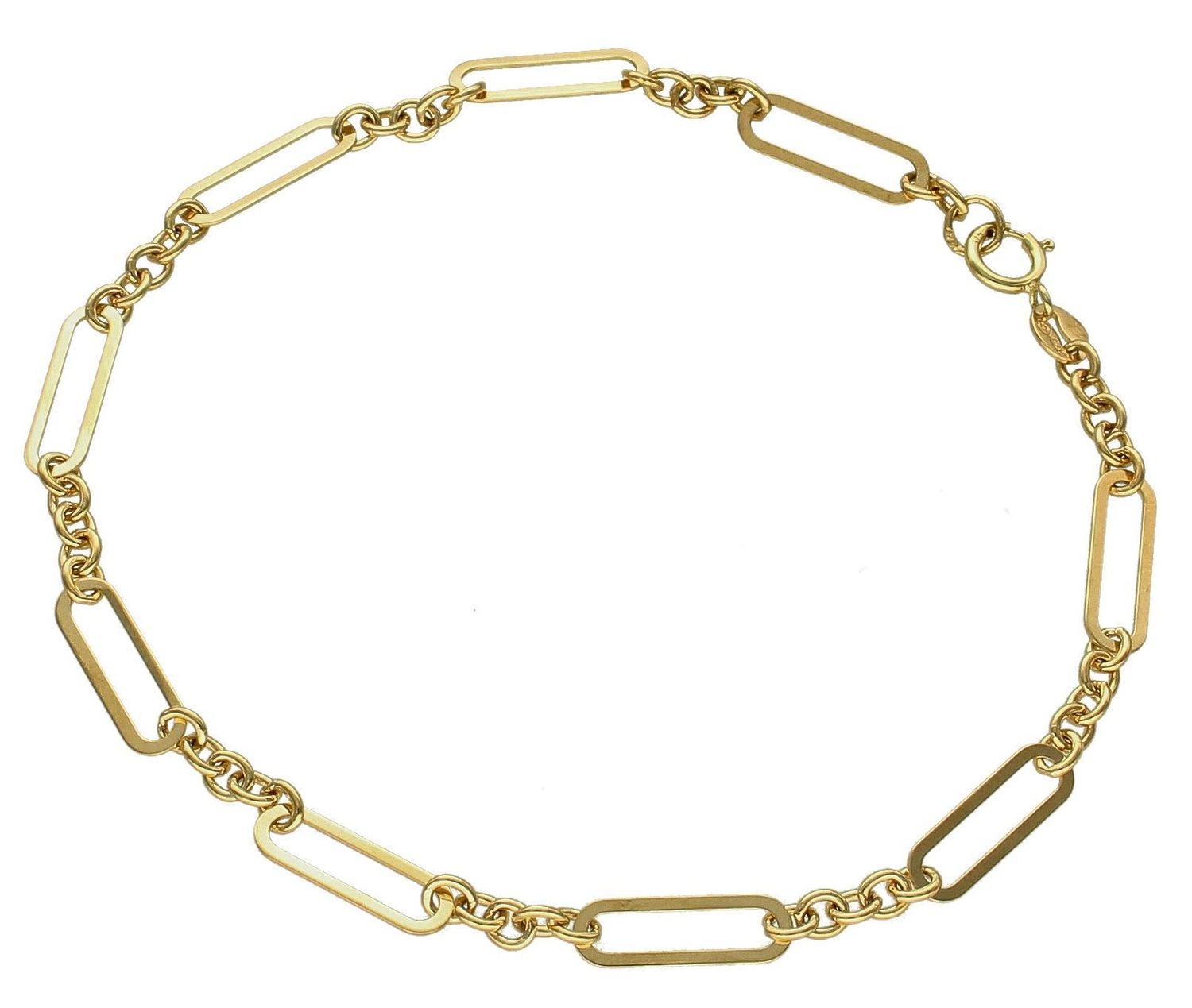 Złota bransoletka damska 375 celebrytka spinacze BR 7271 375. Złota bransoletka damska. Złota bransoletka próby 375. Bransoletka złota damska delikatna celebrytka. Bransoletka złota celebrytka idealna na prezent dla kob.jpg